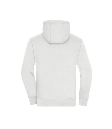 Veste À Capuche Lifestyle Homme Blanc Cassé Gris Chiné James And Nicholson