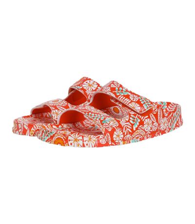Womens/ladies appledore printed pool sliders tango red Weird Fish