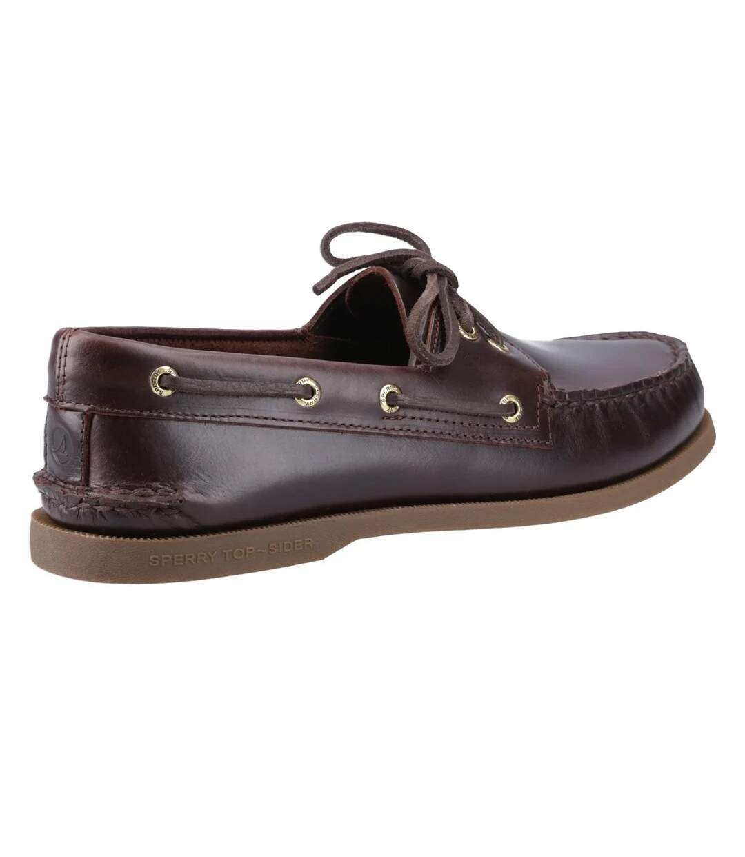 Mens Authentic Leather 2 Eyelet Boat Shoes Amaretto Sperry-2