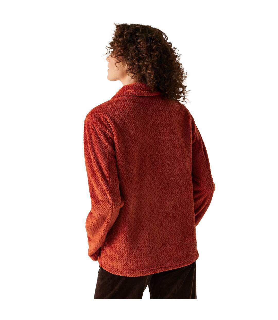 Womens/ladies Heidy Fluffy Full Zip Fleece Jacket Red Ochre Regatta-4