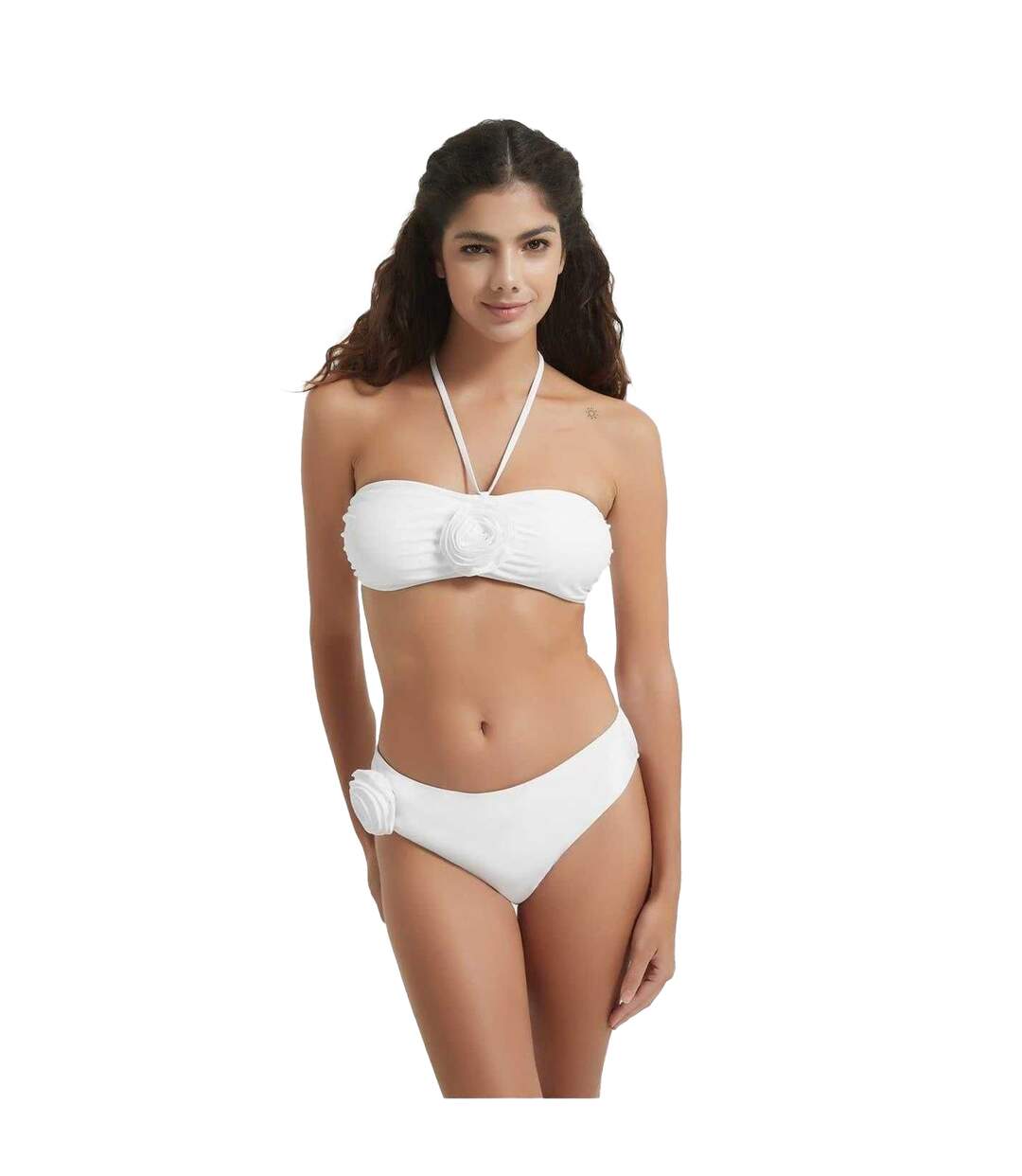 Haut De Maillot De Bain Motif/style Corsage Femme Blanc Be You-2