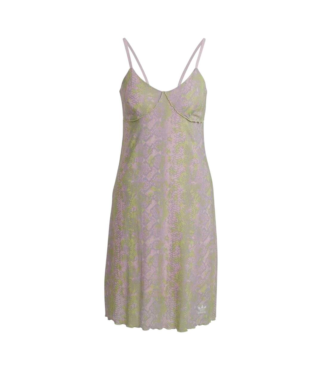 Robe Mi-longue Motif/style Serpent Femme Vert Citron Violet Adidas-2