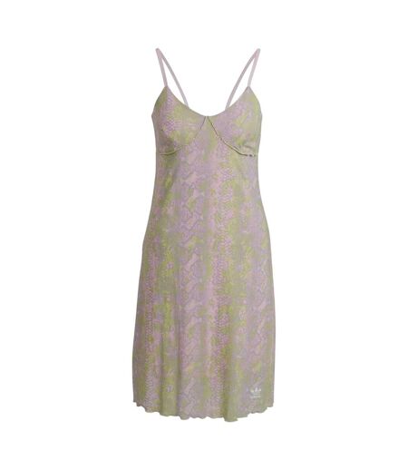 Robe Mi-longue Motif/style Serpent Femme Vert Citron Violet Adidas