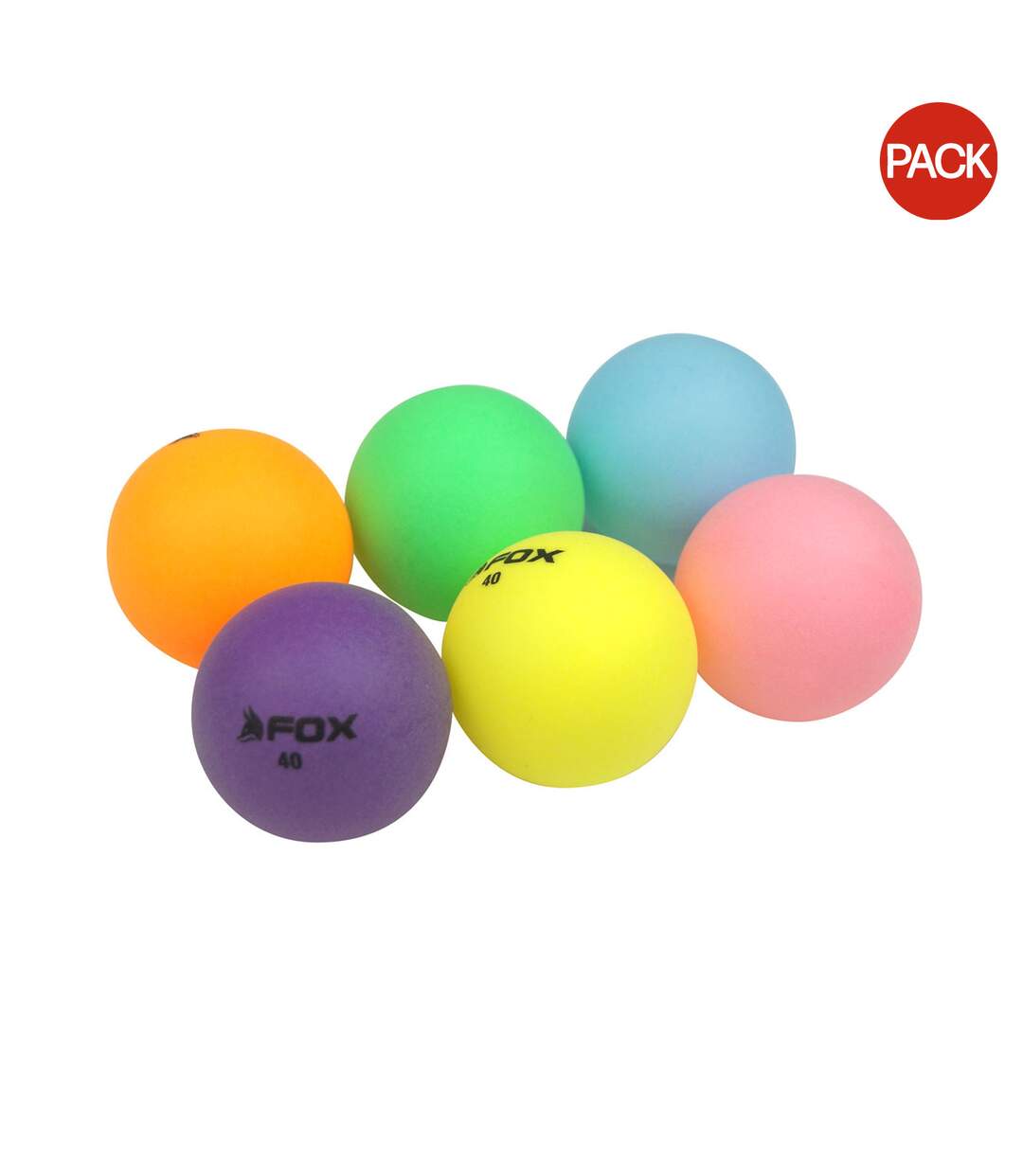 Pack of 6  Multicoloured table tennis balls set  one size multicoloured Fox TT-1