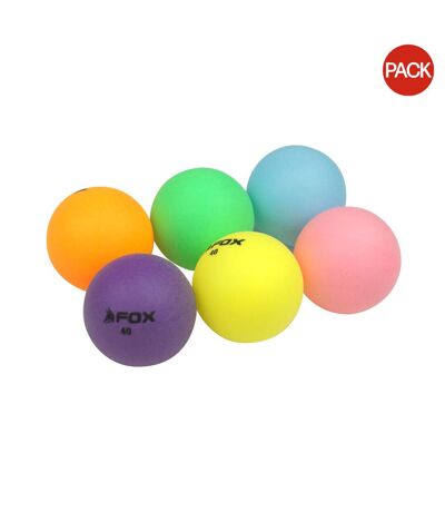 Pack of 6  Multicoloured table tennis balls set  one size multicoloured Fox TT