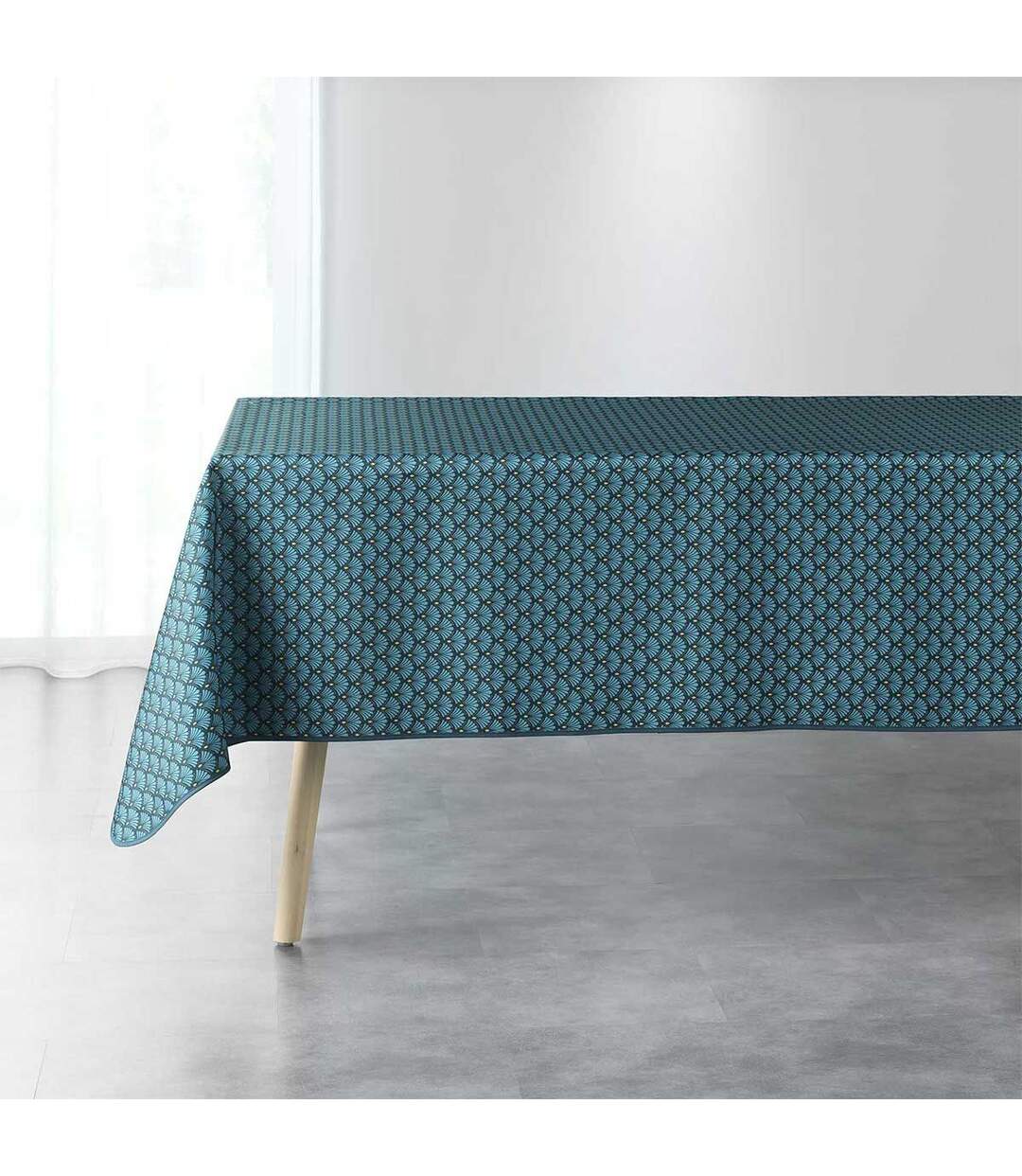 Nappe Imprimée Art Chic 150x240cm Bleu-1