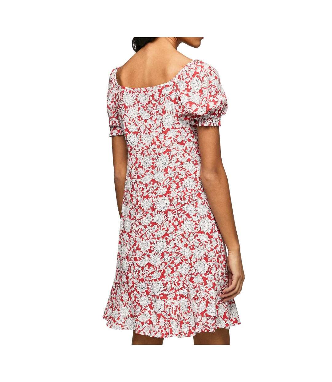 Robe rouge/blanc femme pepe jeans pavana-2