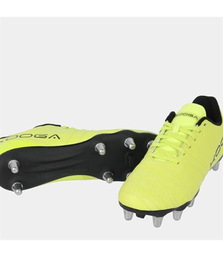 Mens Power Sg Leather Rugby Boots Yellow Black KooGa