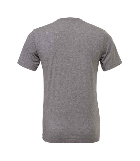 Unisex adults triblend crew neck t shirt grey Bella Canvas