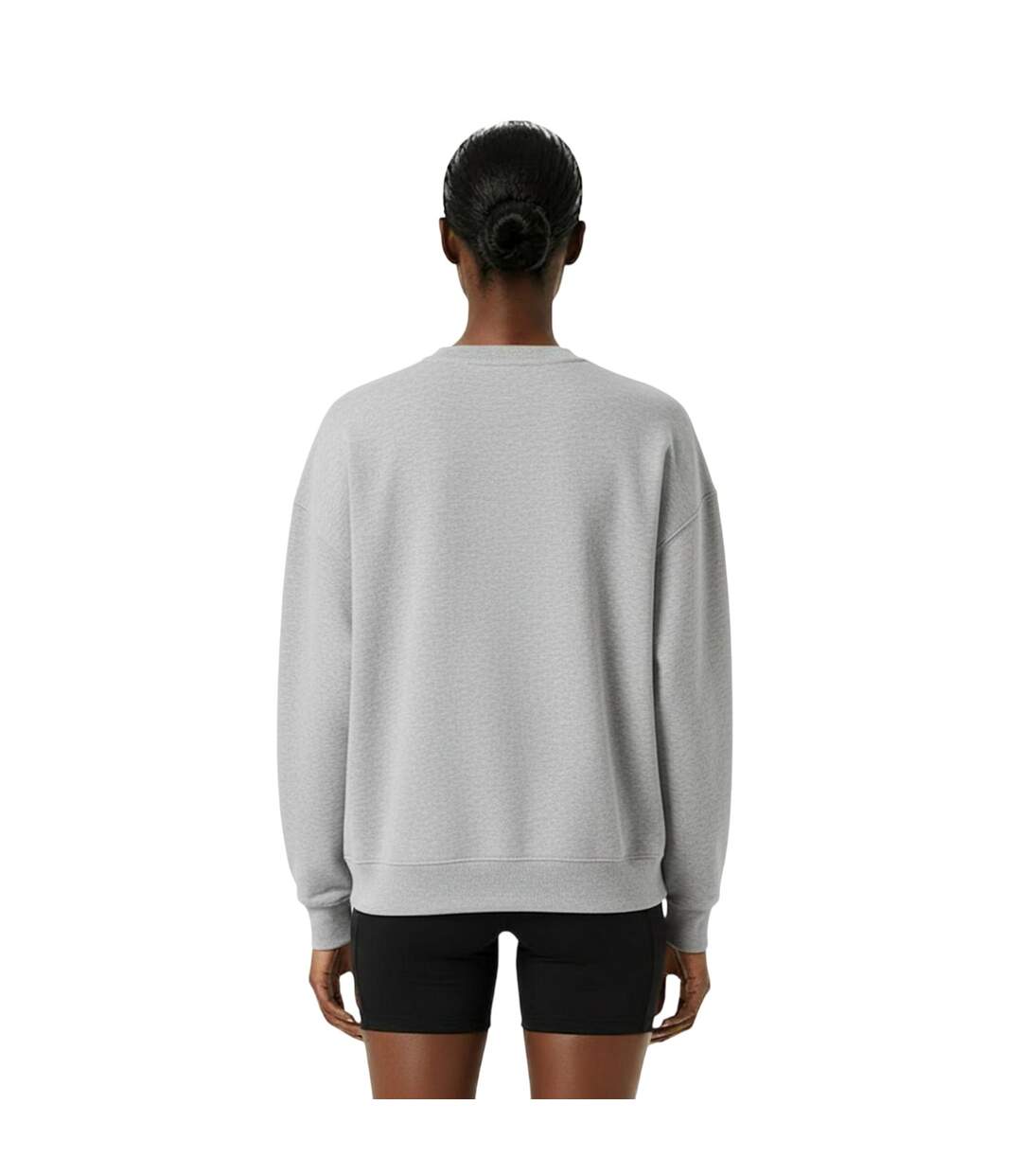 Womens/ladies Classic Sweatshirt Grey Marl USA Pro-4