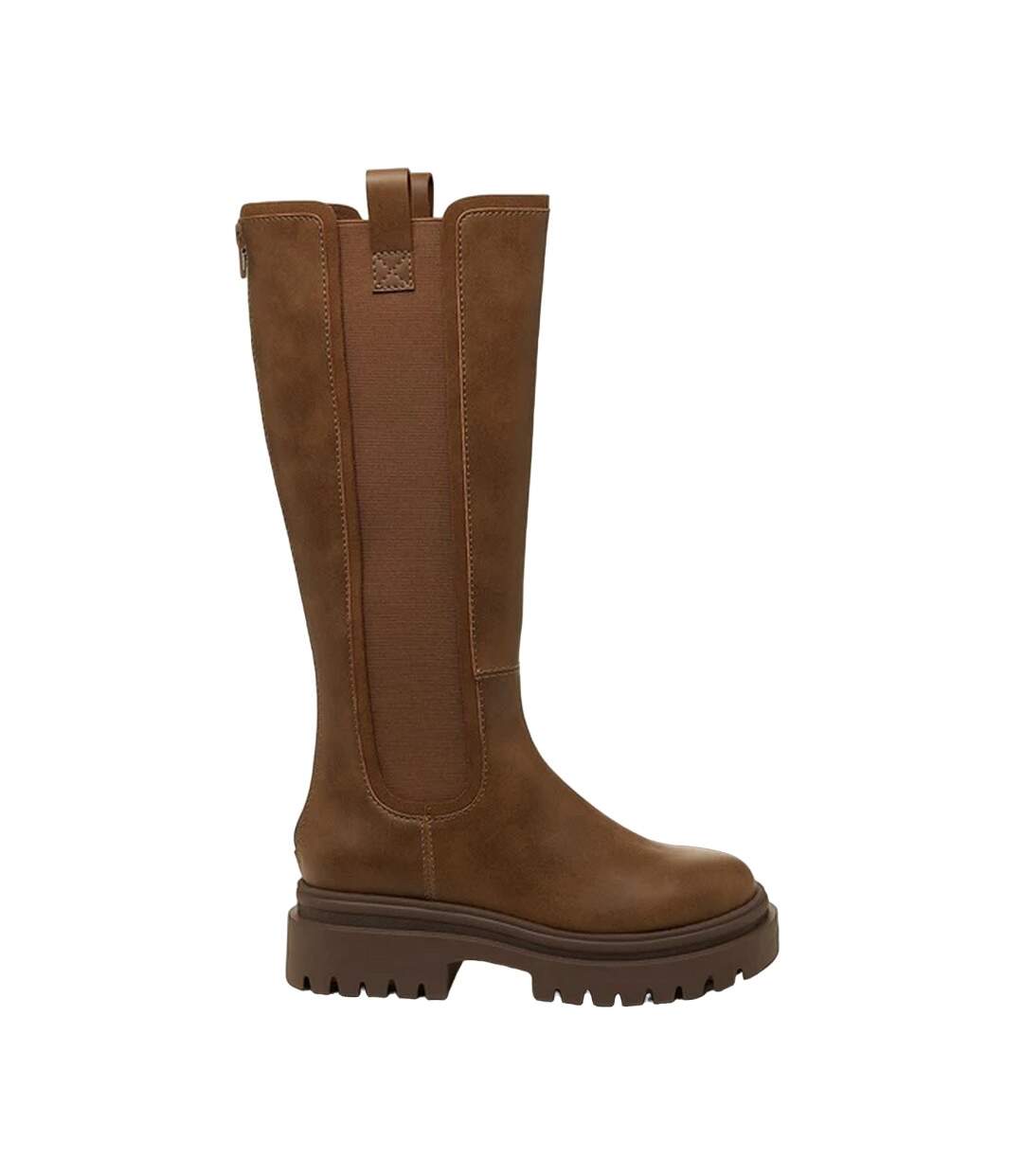 Womens/ladies drea leather long boots brown Rocket Dog-4