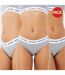 Pack Of 3  Womens/ladies Repeat Logo Briefs  Grey Marl Jack Wills-2