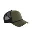 Rope Detail 5 Panel Trucker Cap Military Green Black Beechfield-1