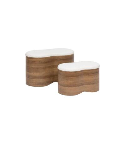 Lot de 2 Coffres Design Loe 72cm Marron