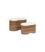 Lot de 2 Coffres Design Loe 72cm Marron-1