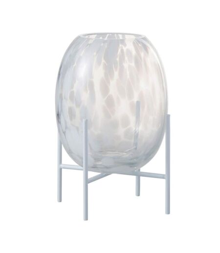 Vase sur Pied Design Pois Déco 23cm Transparent