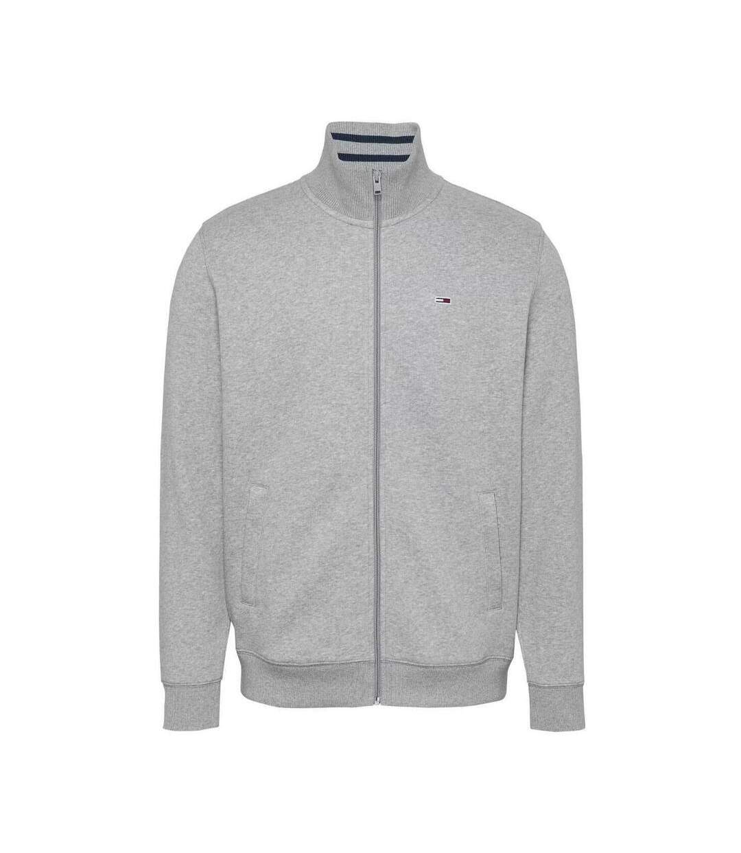 Sweat zippé gris clair  homme tommy hilfiger fleece - l-1