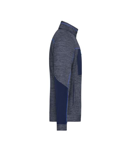 Veste Polaire Homme Bleu Marine Bleu Roi Chiné James And Nicholson