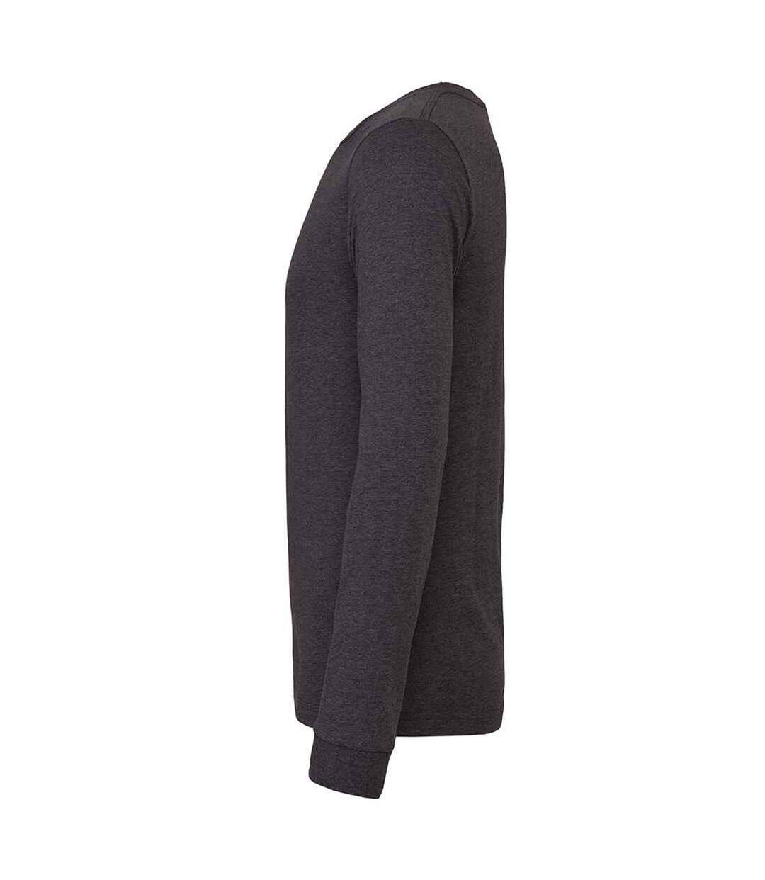 Unisex Adult Cvc Heather Long-sleeved T-shirt Dark Grey Bella + Canvas-3
