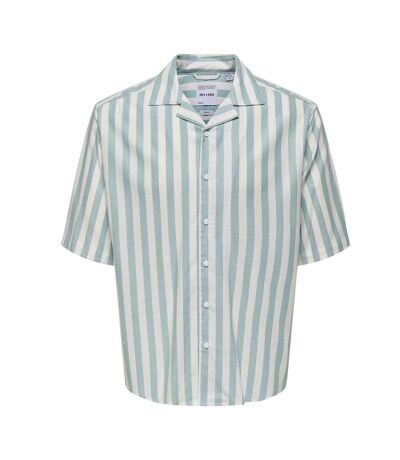 Chemise rayures blanche/vert homme only & sons stes - l