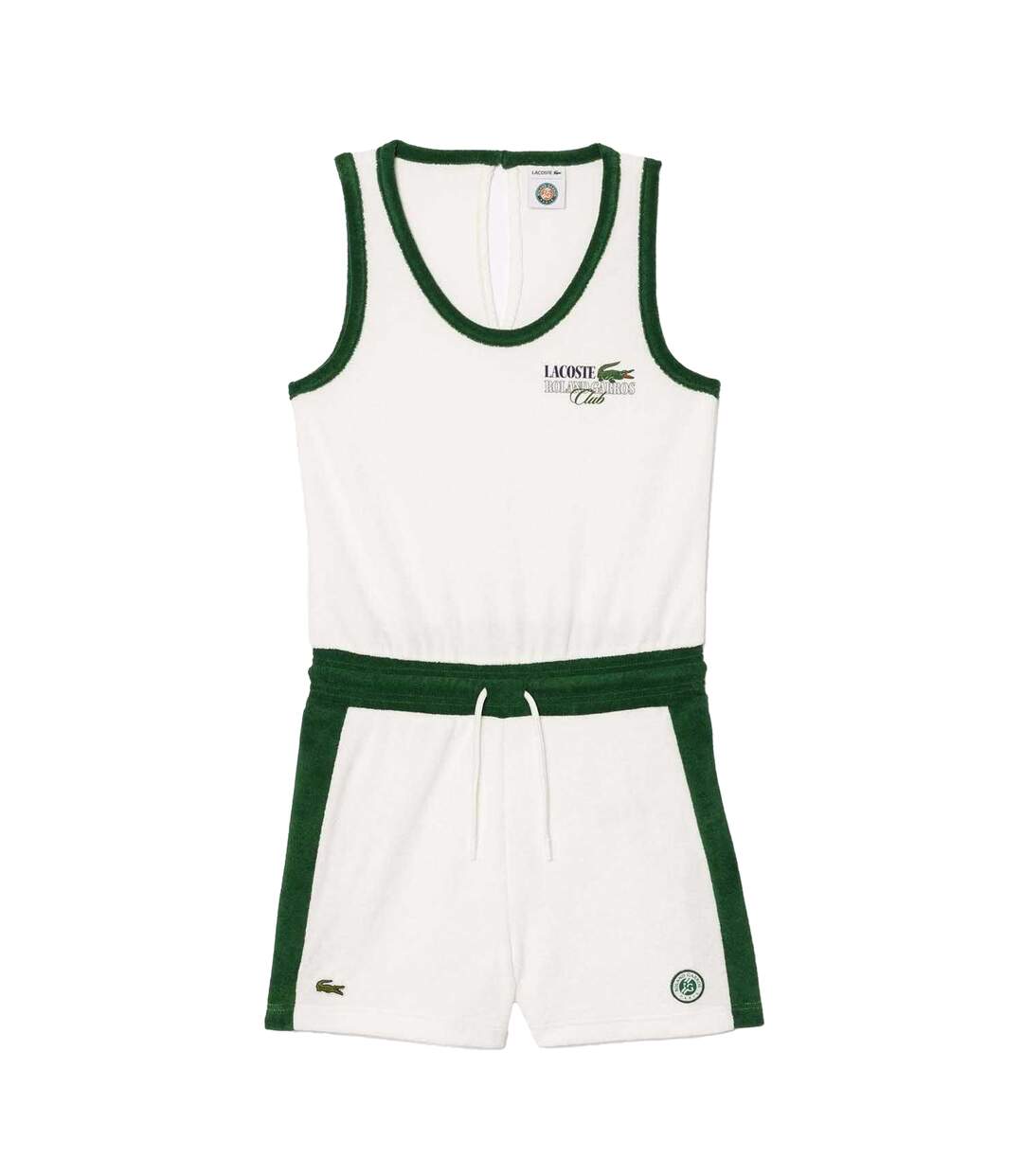 Combishort Roland Garros Edition Femme Crème Vert Lacoste-1