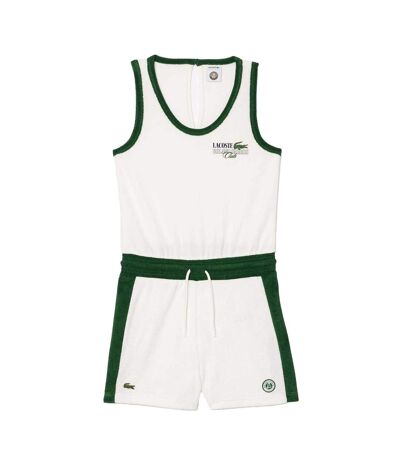 Combishort Roland Garros Edition Femme Crème Vert Lacoste