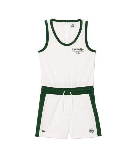 Combishort Roland Garros Edition Femme Crème Vert Lacoste