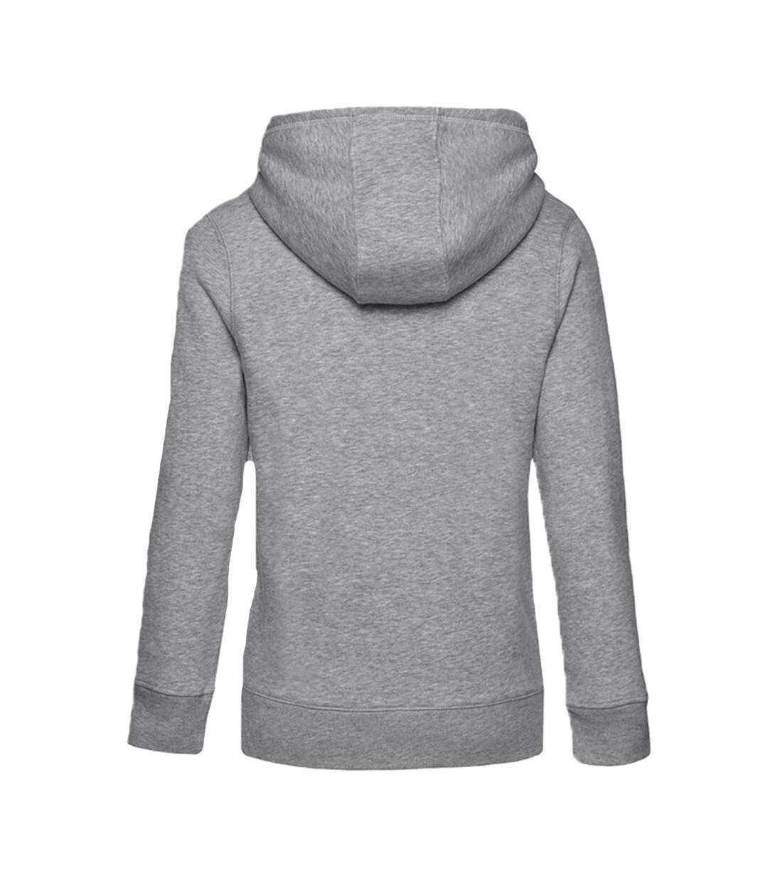 Sweat À Capuche Queen Adulte Gris Chiné B&C-2