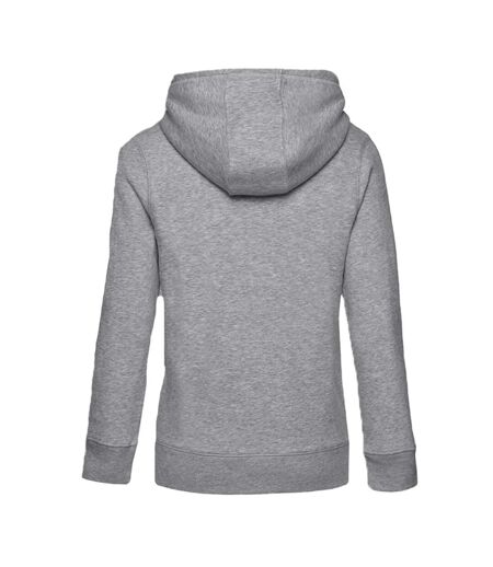 Sweat À Capuche Queen Adulte Gris Chiné B&C
