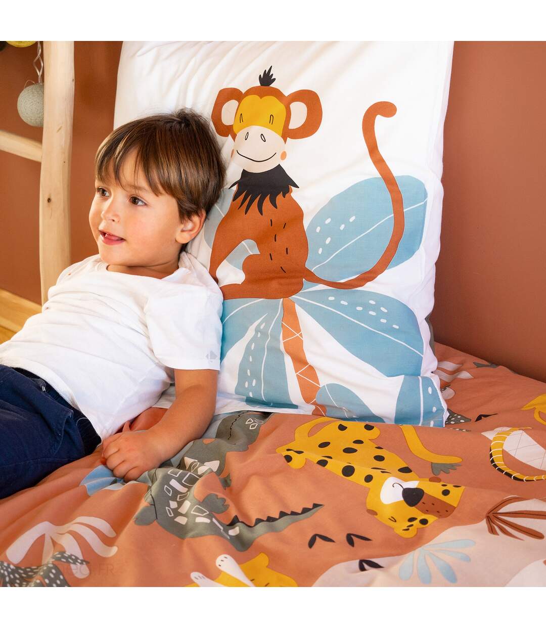 Parure de lit enfant SAVANE coton BCI MIG Taie 63x63 cm-4