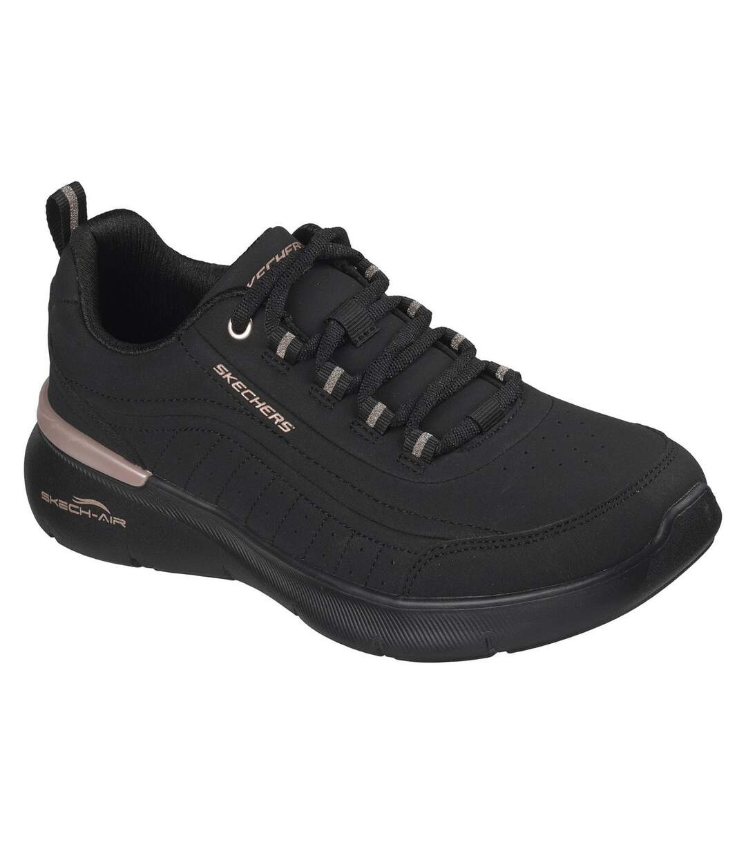 Baskets Sketch-air Dynamight Femme Noir Rose Doré Skechers-1
