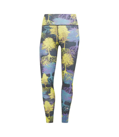 Womens/ladies Tree Root Tapered 7/8 Leggings Green Adidas