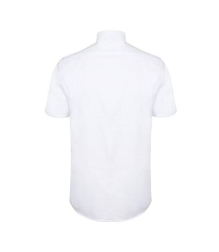 Modern chemise oxford à manches courtes homme blanc Henbury