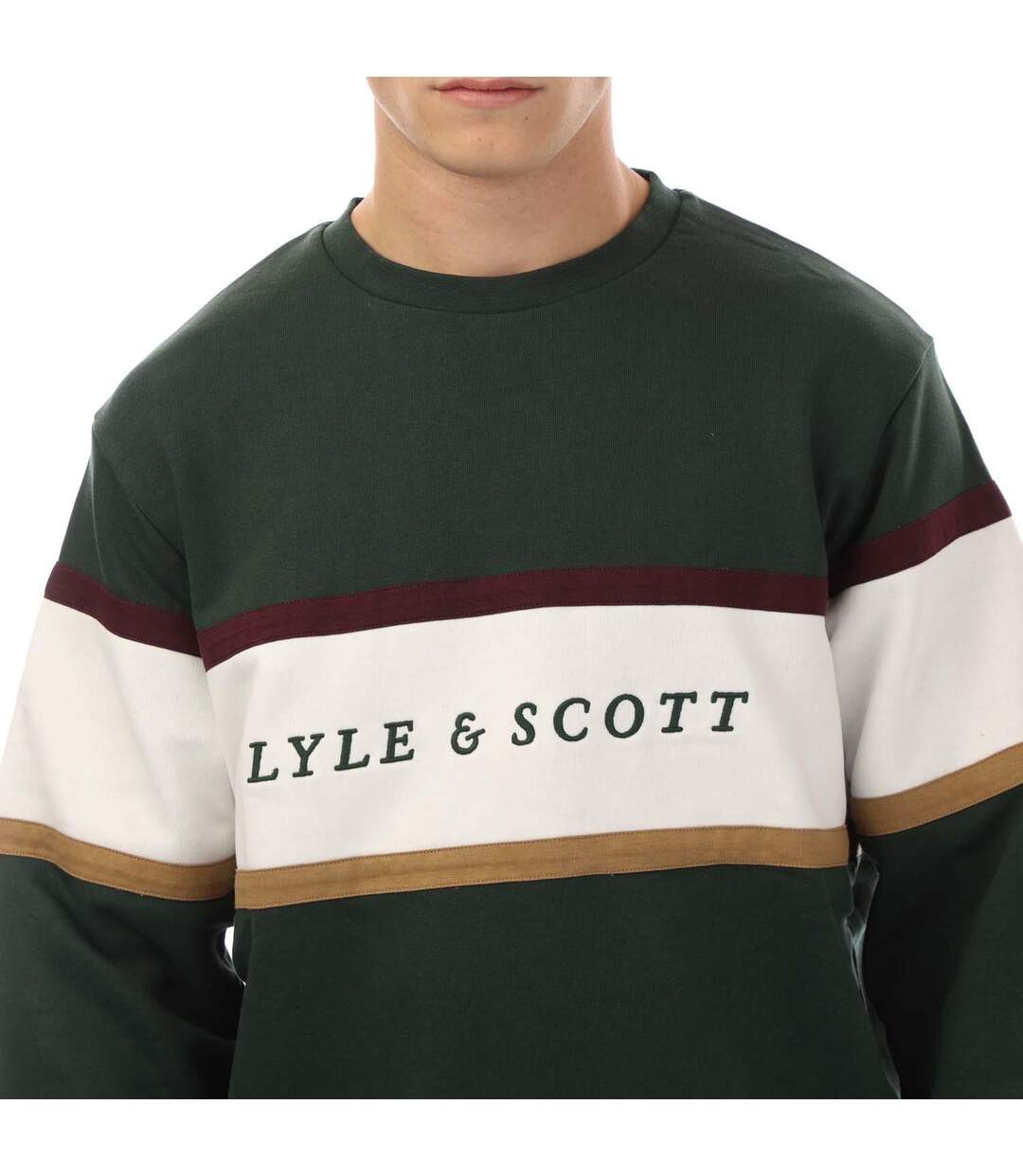 Sweat Style À Rayures Volley Homme Vert Lyle & Scott-4