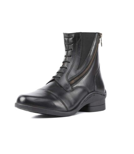 Moretta Womens/Ladies Alessia Grain Leather Paddock Boots (Black)