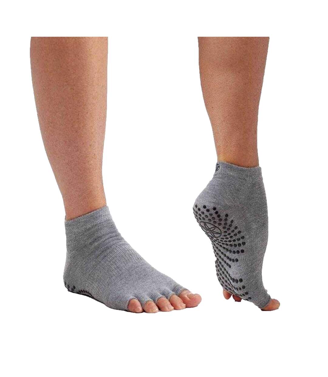 Chaussettes Motif/style Antidérapant Adulte Gris Pierre Argenté Gaiam-1