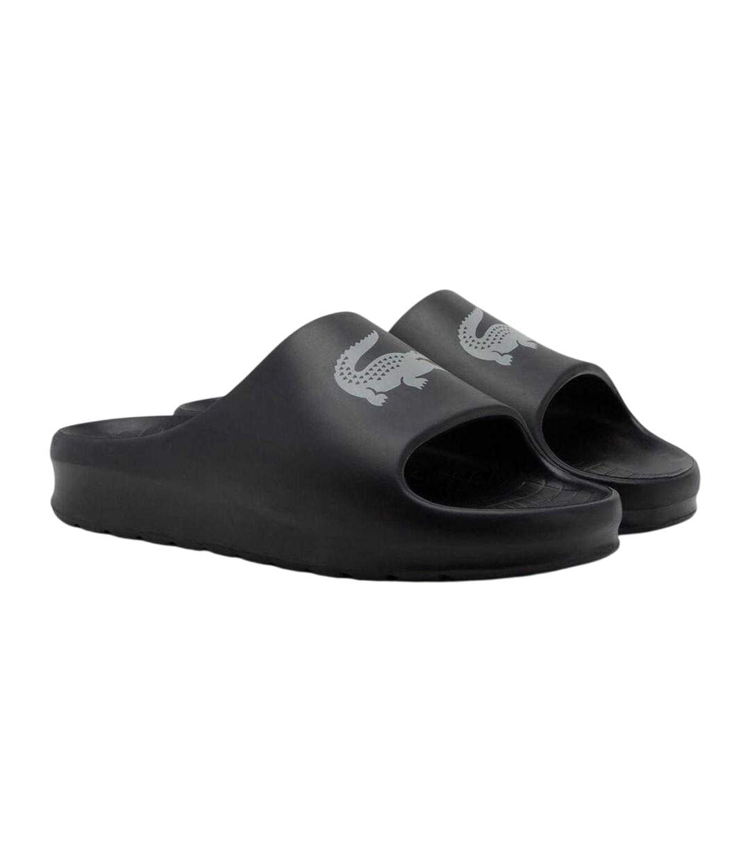 Claquettes Vacances Motif/style Crocodile Serve Homme Gris Lacoste-4