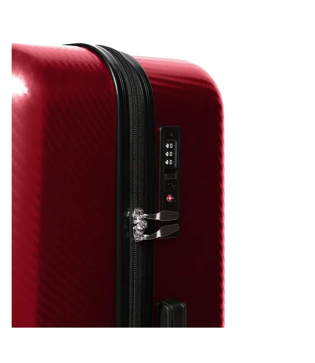Valise À 4 Roulettes Motif/style En Relief Escapade S-m-l Rouge Foncé Crosshatch-3