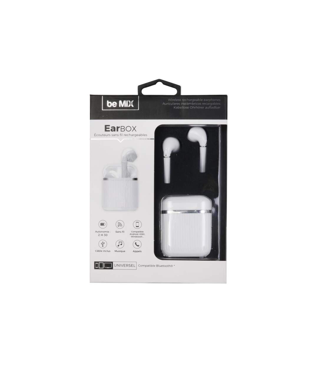 Écouteurs Sans Fil Earbox 5cm Blanc-2