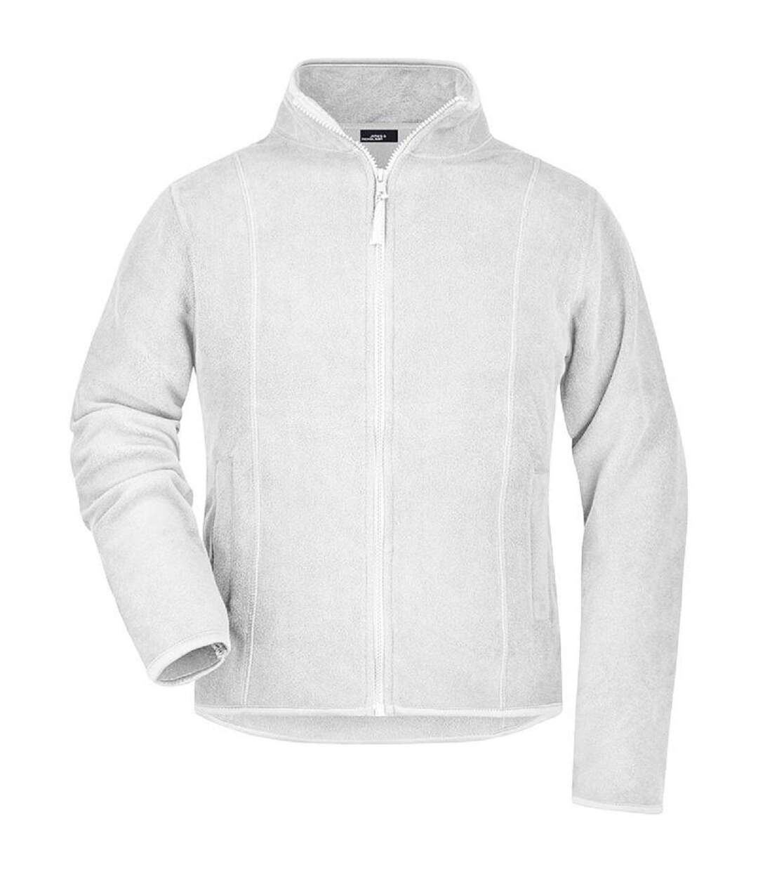 Veste polaire zippée femme - JN049 - blanc-1