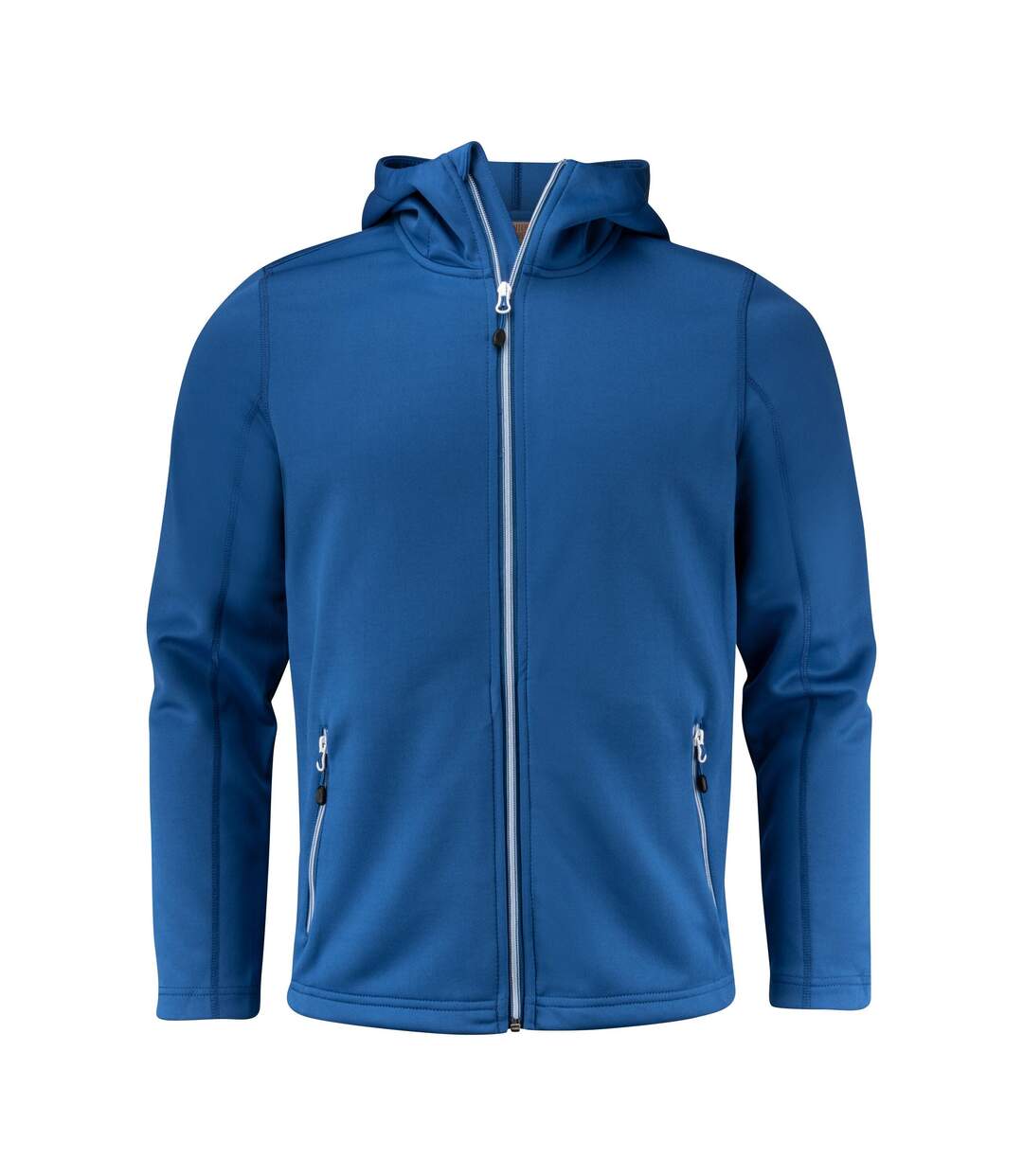 Mens Layback Hoodie Bright Blue Printer RED-2