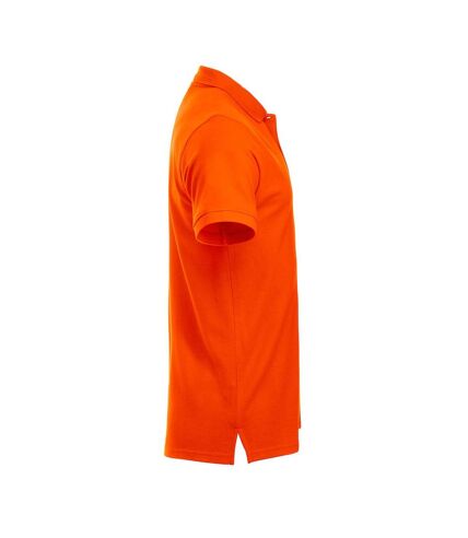 Polo manhattan homme orange fluo Clique