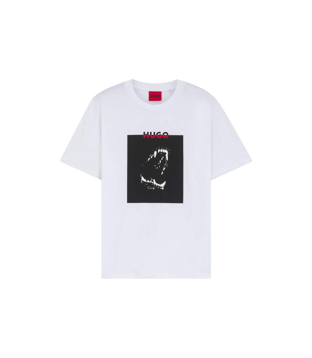T-shirt Motif/style Doberman Homme Blanc Hugo-2