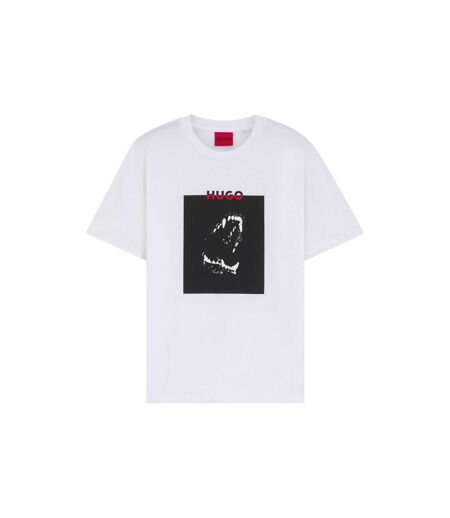 T-shirt Motif/style Doberman Homme Blanc Hugo