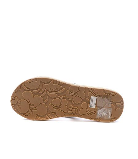 Tongs beiges/marines femme roxy porto - 36
