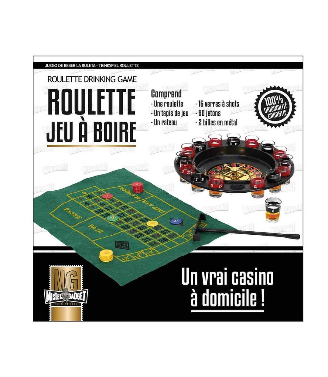Jeu de Roulette Jeu à Boire 30cm Vert-4