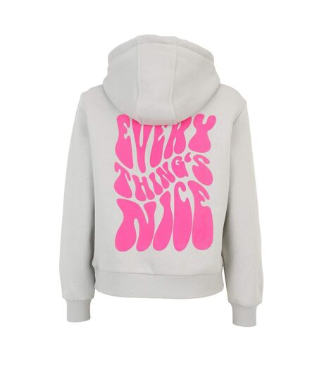 Sweat À Capuche Every Things Nice Femme Gris Pâle Miss Tee
