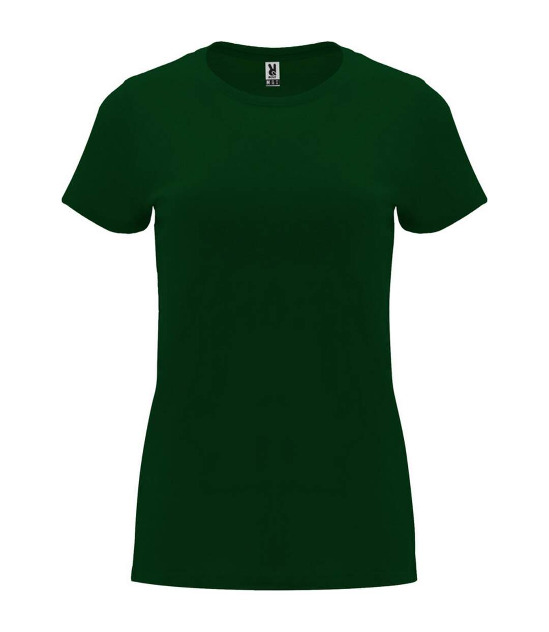 Womens/ladies capri short-sleeved t-shirt bottle green Roly-1