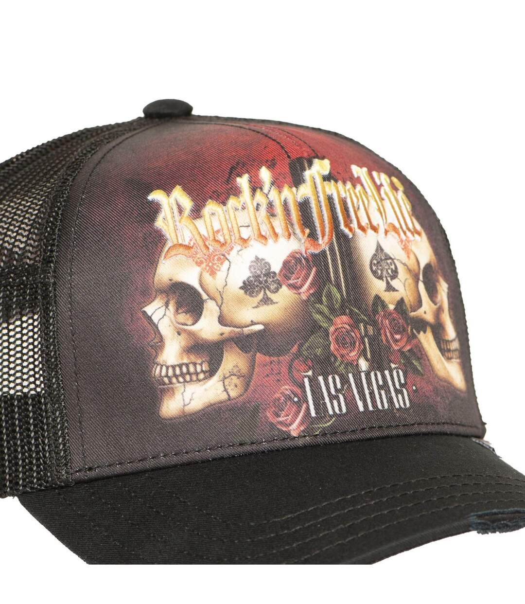 Casquette trucker imprimée avec filet Strife Rock'n Free Life-3