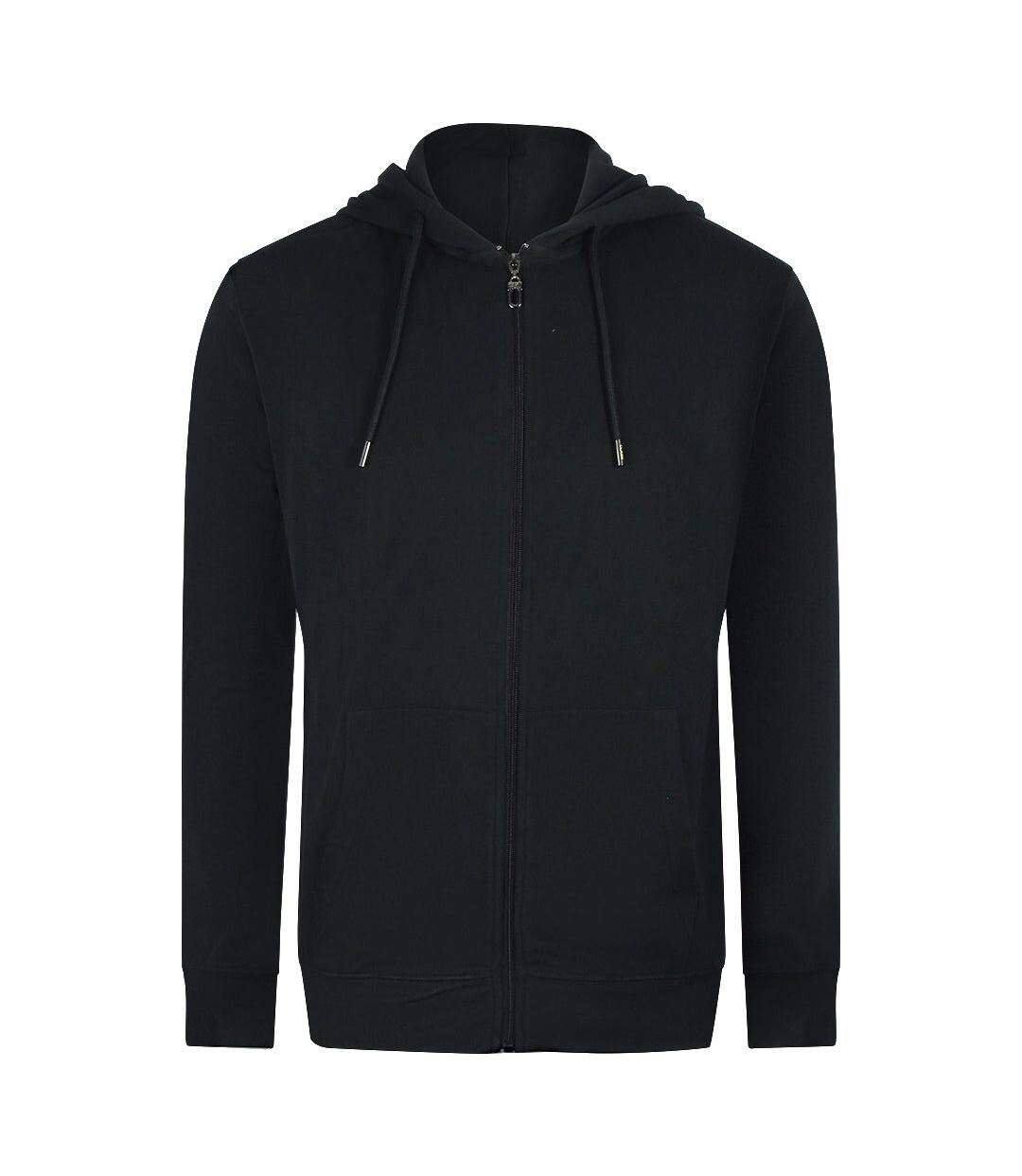 Mens Leopard Back Print Full Zip Hoodie Black Cavalli Class-1